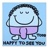 Image 2 : Todd Goldman, "Happy to See You" Original Acrylic Painting on Gallery Wrapped Canvas, Hand Signed wi