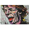 Image 1 : "Mick Jagger" Limited Edition Giclee on Canvas by David Garibaldi, Numbered and Signed with Certific