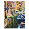 Image 1 : Howard Behrens (1933-2014), "Romantic Canal" Limited Edition on Canvas, Numbered and Signed with COA