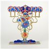 Image 1 : Raphael Abecassis, "Menorah" Limited Edition Metal Sculpture, Numbered and Hand Signed with Certific