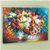 Image 3 : Leonid Afremov "Roses and Wine" Limited Edition Giclee on Canvas, Numbered and Signed; Certificate o