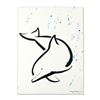 Image 1 : Wyland, "Dolphin" Original Sumi Ink Painting, Hand Signed with Certificate of Authenticity.