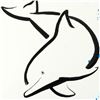 Image 2 : Wyland, "Dolphin" Original Sumi Ink Painting, Hand Signed with Certificate of Authenticity.