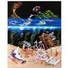 Image 1 : "Sand Bar 2" Mural Limited Edition Hand-Embellished Giclee on Canvas (42" x 53") by Michael Godard, 