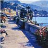 Image 2 : Howard Behrens (1933-2014), "Bellagio Promenade" Limited Edition Hand Embellished Giclee on Canvas w