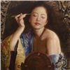 Image 2 : George Tsui, "Painting Eyebrow" Limited Edition Chiarograph, Numbered and Hand Signed with Letter of