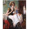 Image 1 : Igor Semeko- Original Giclee on Canvas "Cue of Tea"