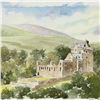 Image 2 : Martin Goode (1932-2002), "Castle Campbell" Framed Original Watercolor Painting, Hand Signed with Ce