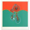 Image 1 : "Bicycle" Limited Edition Serigraph by Jack Brusca (1937-1993), Numbered and Hand Signed by the Arti