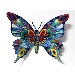 Patricia Govezensky- Original Painting on Cutout Steel "Butterfly CXLIX"