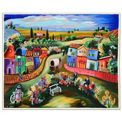 Shlomo Alter,  Busy Day in the Country  Limited Edition Serigraph, Numbered and Hand Signed with Cer