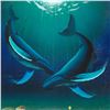 Image 2 : "In the Company of Whales" Limited Edition Giclee on Canvas by renowned artist WYLAND, Numbered and 