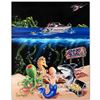 Image 1 : "Sand Bar 1" Mural Limited Edition Hand-Embellished Giclee on Canvas (42" x 53") by Michael Godard, 