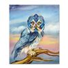 Image 1 : Martin Katon, "Blue Sky, Blue Owl" Original Oil Painting on Canvas, Hand Signed with Certificate of 