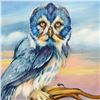 Image 2 : Martin Katon, "Blue Sky, Blue Owl" Original Oil Painting on Canvas, Hand Signed with Certificate of 