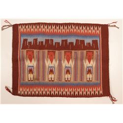 Miniature Navajo Yei Rug  109594