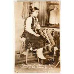 Pueblo Indian Girl Weaver RPC  100530