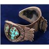 Image 1 : Sterling Silver and Turquoise Watch Bracelet  108274