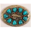 Image 1 : Turquoise Navajo Belt Buckle  108135