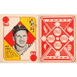 1951 TOPPS Red Back Ralph Kiner Card  104072