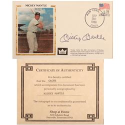 1986 Mickey Mantle Autographed Postcard  104091