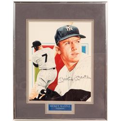 Signed 8 x 10 of Mickey Mantle  104548