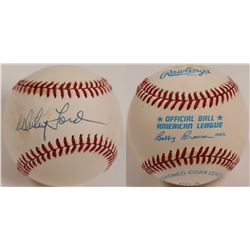 Whitney Ford signed Baseball  104605