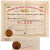 Image 1 : Lancaster County Railroad bond  83820