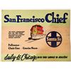 Image 1 : Railroad Advertising  Sign / " San Francisco Chief "  109636