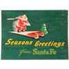 Image 1 : Railroad Advertising  Sign / " Seasons Greetings"  109635