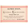 Image 1 : Business Card for Alfred Dixon, Genl. Merch. at Michigan Bluff  56056