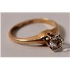 Image 1 : Diamond Ring - Vintage Ladies Solitare with 1 Kt Rock  109480