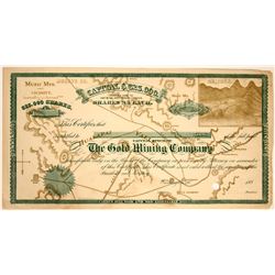 Gold Mining Company Stock Certificate  107529