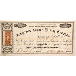 Jamestown Copper Mining Company Stock  90467