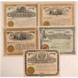 Five 1890's Cripple Creek Stocks (A)  105862