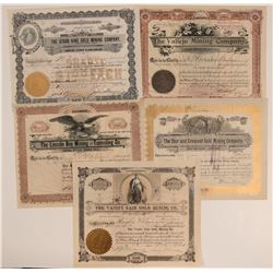 Five 1890's Cripple Creek Stocks (D)  105866