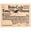Image 1 : Idaho Eagle Mining Company Stock Certificate  106719