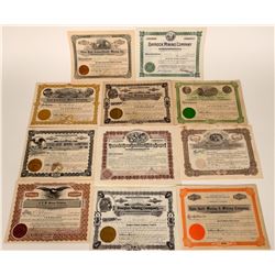 Idaho Mining Stock Certificates (11)  107572