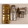 Image 1 : Carbide Tins & Lamp / The "Justrite Company" / 4 Items  109579