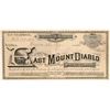 Image 1 : East Mount Diablo Mining Company Stock Certificate  106984