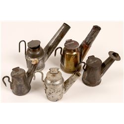 Miners " Tea Pot"  Cap lamps / 5 Items.  106298
