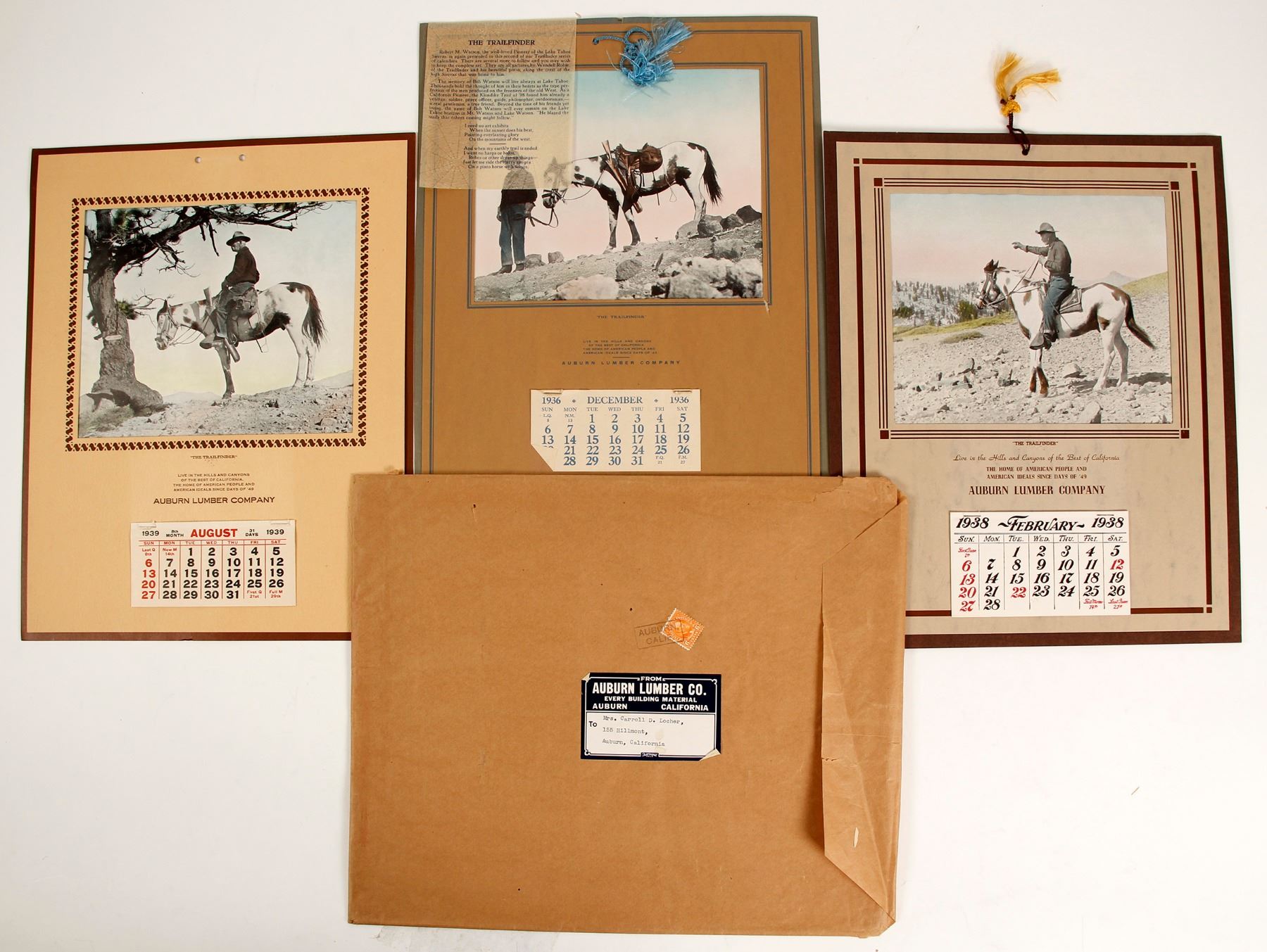 Auburn Lumber Co. Calendars (3) 86875 Holabird Western Americana