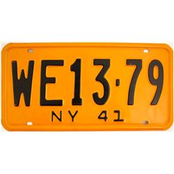 1941 New York License Plates  61531
