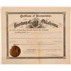 Image 1 : Radersburg, MT Gold Certificate of Incorporation  108174