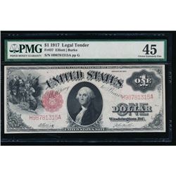 1917 $1 Legal Tender Note PMG 45