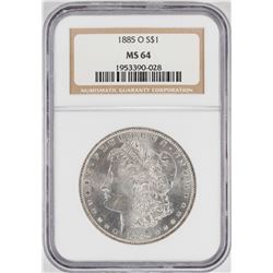 1885-O $1 Morgan Silver Dollar Coin NGC MS64