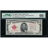 Image 1 : 1928B $5 Legal Tender Mule Note PMG 66EPQ