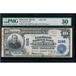 1902 $10 Princeton National Bank Note PMG 30