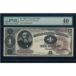 1890 $1 Treasury Note PMG 40