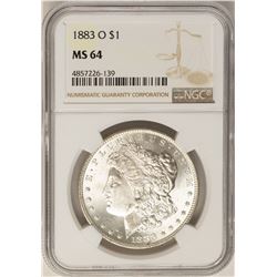 1883-O $1 Morgan Silver Dollar Coin NGC MS64